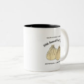 Chinees Sum Shumai Dumplings Food Festival Tweekleurige Koffiemok (Voorkant rechts)