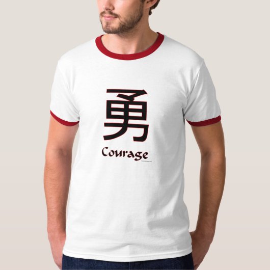 Chinees symbool Courage T-Shirt (Voorkant)