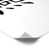 Chinees symbool voor doorslikken poster (Hoek)