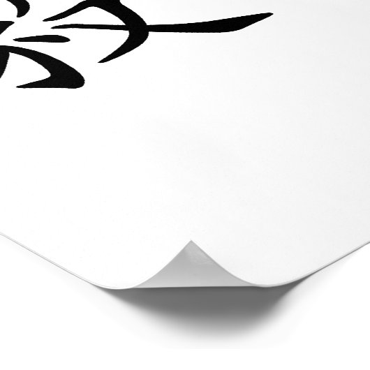 Chinees symbool voor doorzettingsvermogen poster (Hoek)