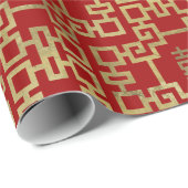 Chinees symbool voor dubbel geluk cadeaupapier (Rol Hoek)