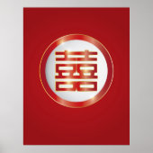 Chinees Symbool voor dubbel geluk Poster (Voorkant)