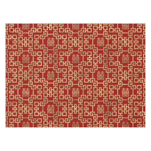 Chinees symbool voor dubbel geluk tafelkleed (Voorkant (Horizontaal))