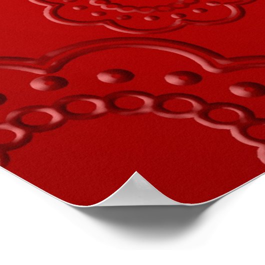 Chinees symbool voor dubbelgeluk poster (Hoek)