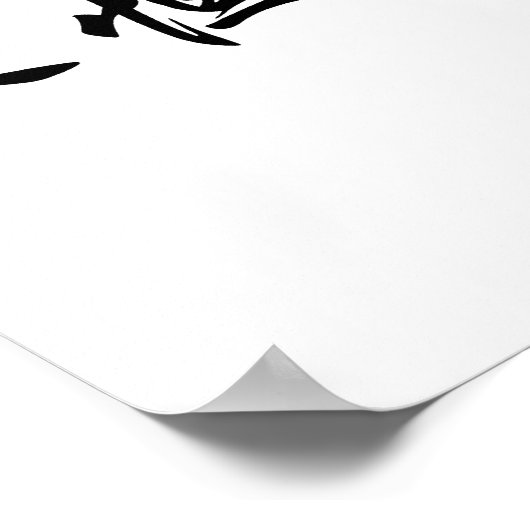 Chinees symbool voor eeuwige liefde poster (Hoek)