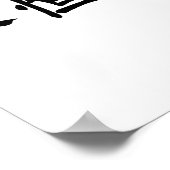 Chinees symbool voor eeuwige liefde poster (Hoek)