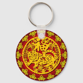 Chinees symbool voor goede forune sleutelhanger