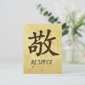 Chinees Symbool voor het Briefkaart van de Eerbied (Staand voorkant)