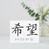 Chinees Symbool voor Hoop Briefkaart (Staand voorkant)