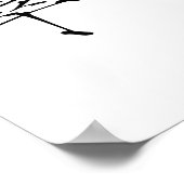 Chinees symbool voor ijsvogel poster (Hoek)
