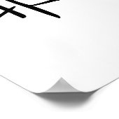 Chinees symbool voor jesus poster (Hoek)