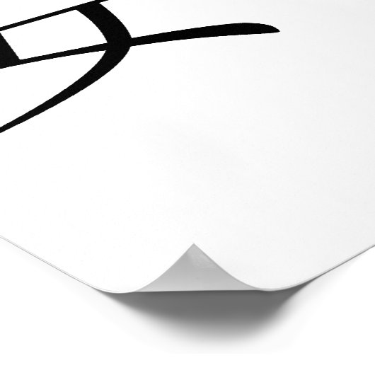 Chinees symbool voor rust, rust poster (Hoek)