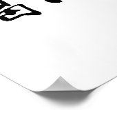 Chinees symbool voor snelle werking poster (Hoek)