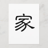 Chinees symbool voor thuis briefkaart (Voorkant)