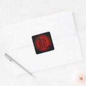 Chinees Symbooljaar van de Draak BRB Vierkante Sticker (Envelop)