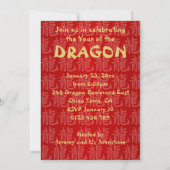 Chinees Symbooljaar van de Drakenpartij GR Kaart (Achterkant)