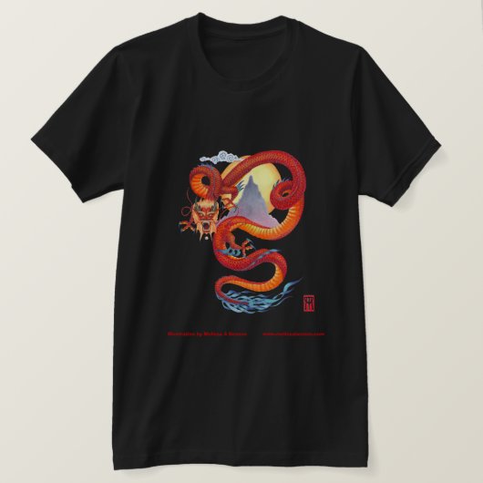 Chinees t-shirt rode draak (Design voorkant)