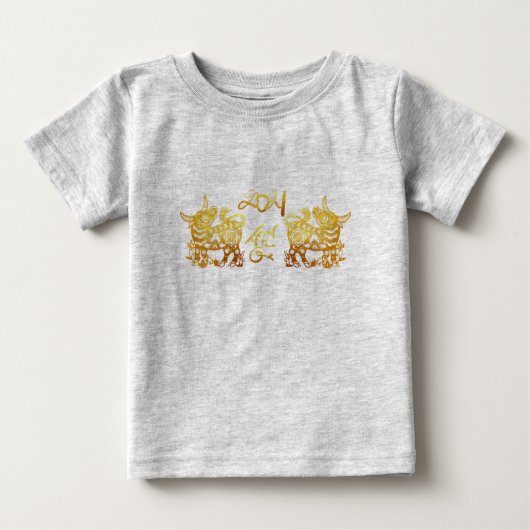 Chinees T-shirt van Golden Ox-papier voor het nieu (Voorkant)