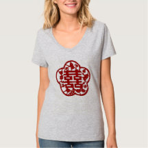 Chinees T-shirt voor dubbel geluk