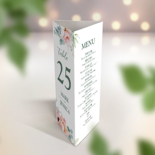 Chinees Tafelnummer, Menu & bedankkaart