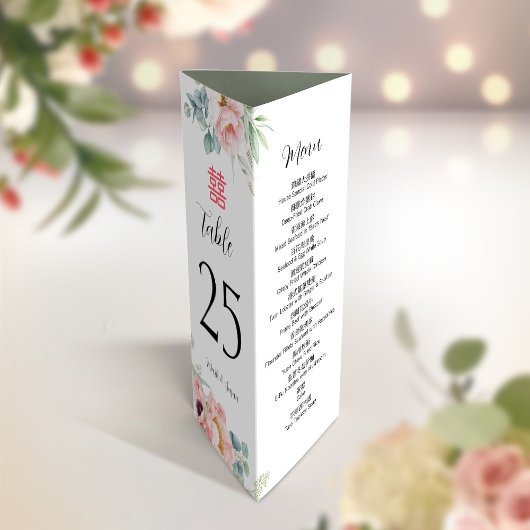 Chinees Tafelnummer, Menu & Bedankt Opmerking