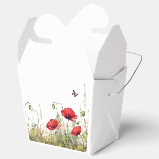 Chinees Take Out - Red Poppy CT001 Bedankdoosjes (Geopend)