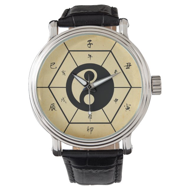 Chinees tekenpakket met Taichi Ying en Yang Horloge (Voorkant)