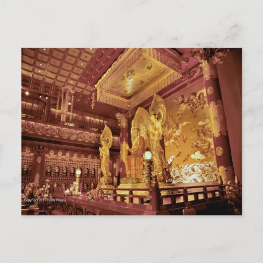 Chinees tempelaltaar briefkaart (Voorkant)