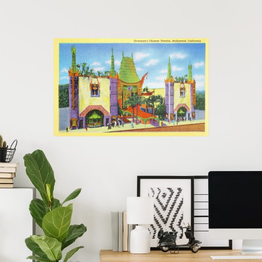 Chinees theater van Grauman Poster (Thuiskantoor)