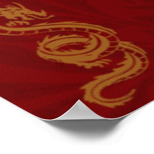 Chinees thema Tiger Editable Poster (Hoek)