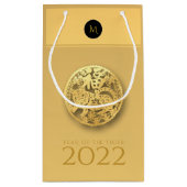 Chinees Tijgerjaar 2022 Elegant Monogram SGB Klein Cadeauzakje (Achterkant)