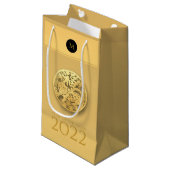 Chinees Tijgerjaar 2022 Elegant Monogram SGB Klein Cadeauzakje (Voorkant Gekanteld)