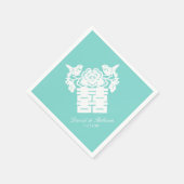 Chinees Tortelduifjes Dubbel gelukssymbool Servet (Hoek)