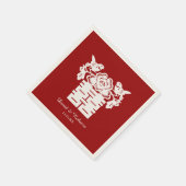 Chinees Tortelduifjes Dubbel gelukssymbool Servet (Hoek)