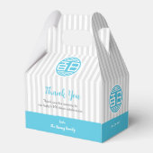 Chinees traditioneel Baby 100 dagen 百 (blauw) Bedankdoosjes (Achterkant)