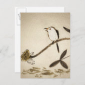 Chinees traditioneel inktschilderij met vogels briefkaart (Voorkant / Achterkant)