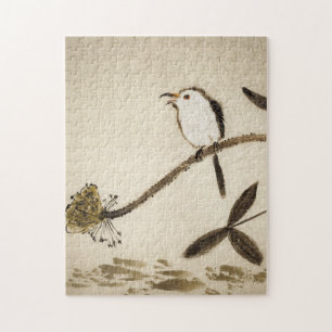 Chinees traditioneel inktschilderij met vogels legpuzzel