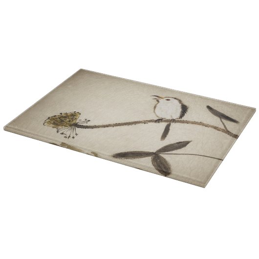 Chinees traditioneel inktschilderij met vogels snijplank (Hoek)