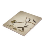 Chinees traditioneel inktschilderij met vogels tegeltje (Zijkant)