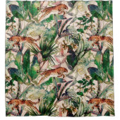  Chinees Tropisch Oerwoud Shower Curtain Douchegordijn (Voorkant)