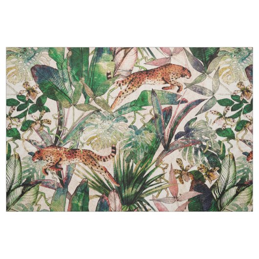  Chinees tropisch Oerwoud Stof (Fat Quarter)