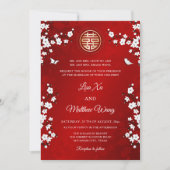 Chinees tweetalig | Witte kersenbloesem Kaart (Voorkant)