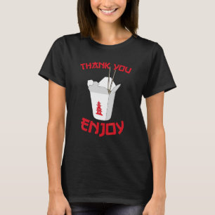 Chinees Uitlevervoedsel Dank je wel de Aziatische  T-shirt