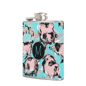 Chinees Varkenshyjaar Oorspronkelijke monogram Bla Heupfles (Links)