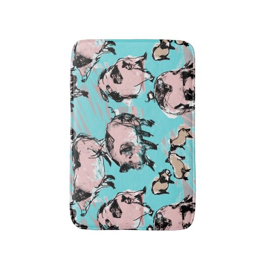 Chinees Varkenshyjaar Verjaardag Oorspronkelijke t Badmat (Voorkant Verticaal)