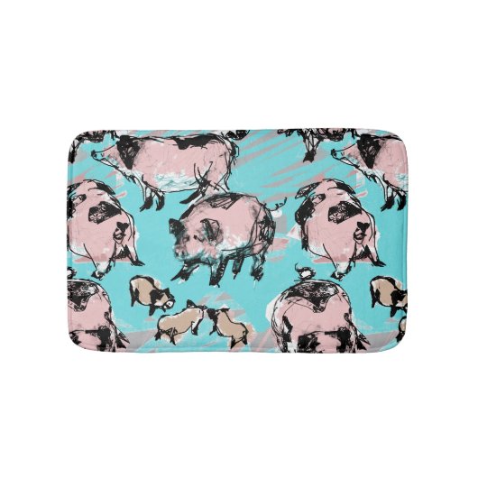 Chinees Varkenshyjaar Verjaardag Oorspronkelijke t Badmat (Voorkant)