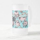 Chinees Varkenshyjaar Verjaardag Origineel Monogra Matglas Bierpul (Voorkant rechts)