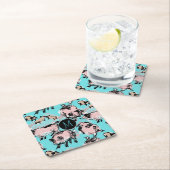 Chinees varkensjaar 2019 Oorspronkelijk Monogram B Kartonnen Onderzetters (Insitu)