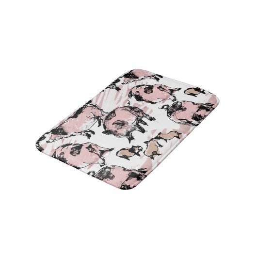 Chinees varkensjaar 2019 Oorspronkelijke tekenveld Badmat (Gekanteld)