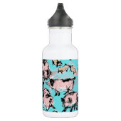 Chinees varkensjaar 2019 origineel monogram blauw  waterfles  (Rechts)